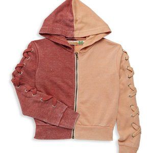 VINTAGE HAVANA GIRLS COLORBLOCK HOODIE L